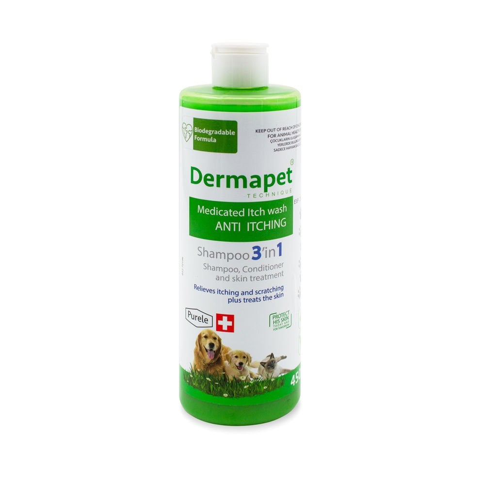 [DERMAPETHEALTY450] Purele Dermatological Cat & Dog Shampoo 450ml All Coat Types
